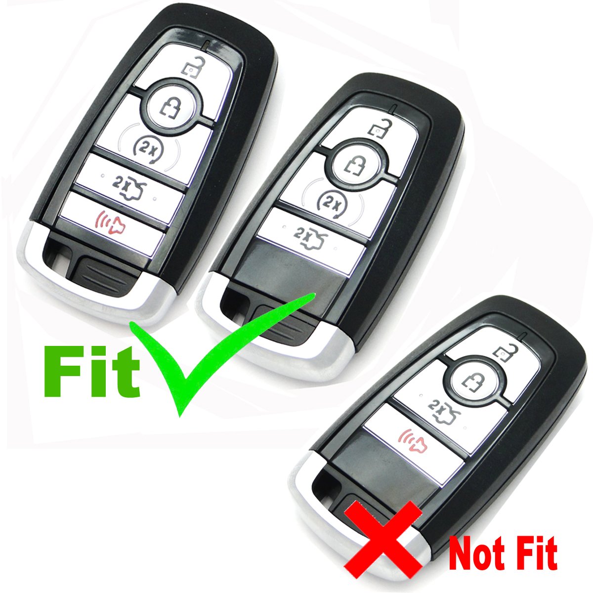 Coolbestda For 2018 2019 2020 2021 Ford Bronco Mustang Fusion Raptor F250 F350 F450 F550 Edge Explorer Expedition 2Pcs Keyless E